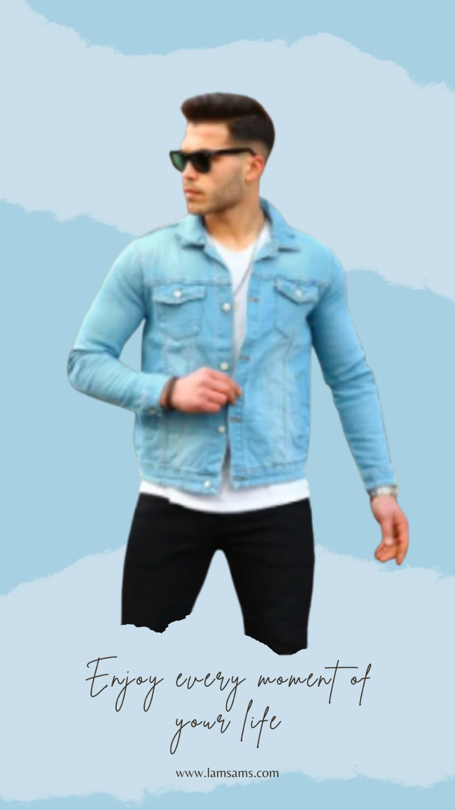 Men's Classic Slim Fit Denim Jean Jacket – Trucker Style Outerwear (Denim💯)