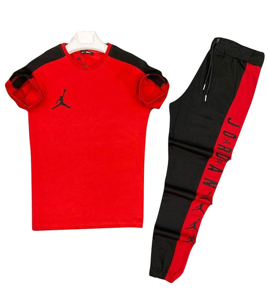 Red & Black Jordan Printed Tracksuit