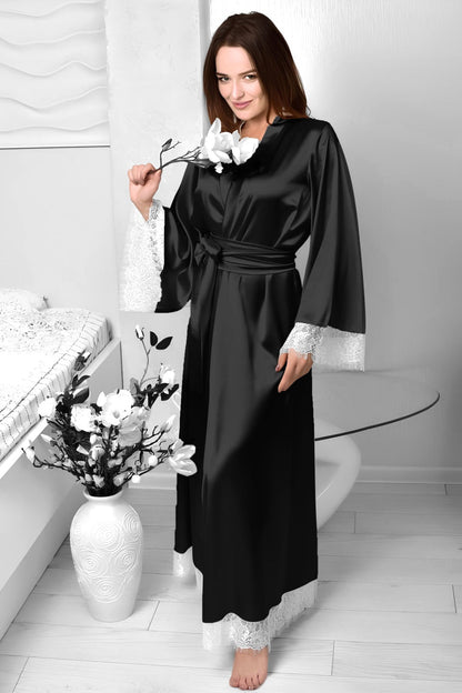 Silk Full maxi gown with lace style + FREE DELIVERY