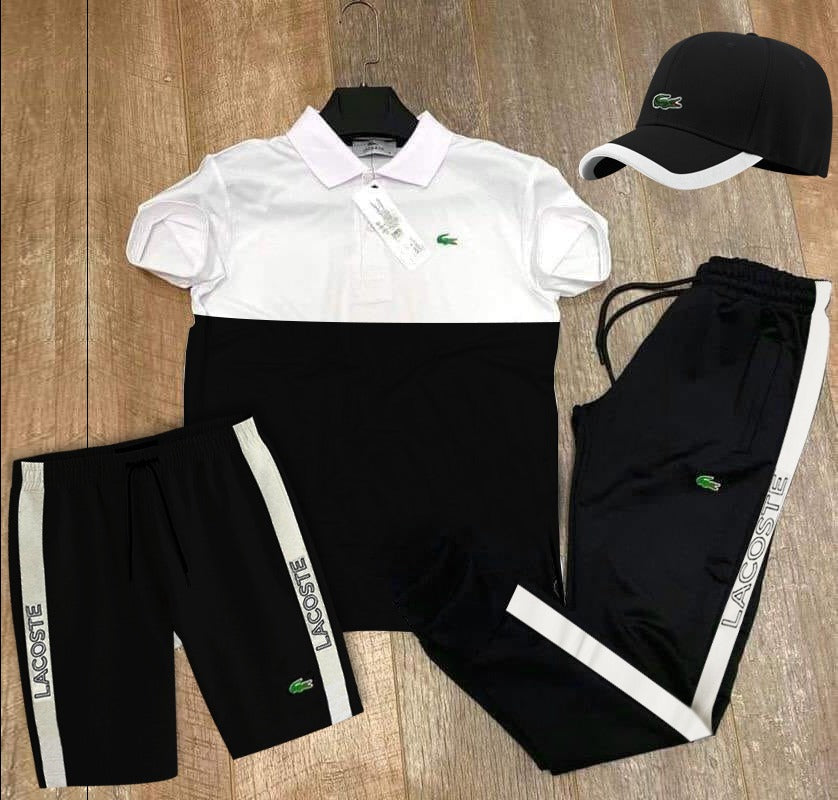 Mens's  Black and White Sportswear 4 Pieces Set