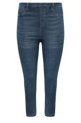 Curve Dark Blue Turn Up GRACE Jeggings